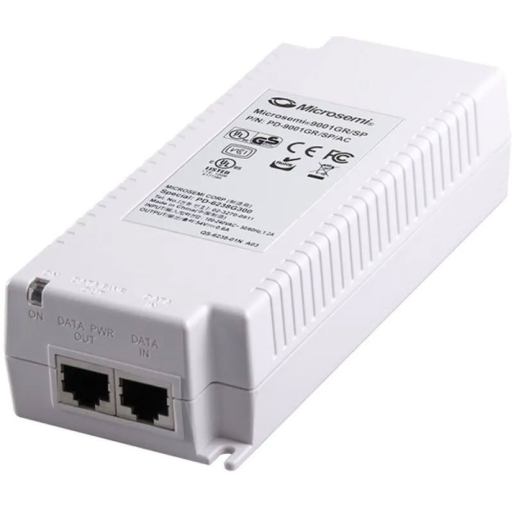 Microchip PD-9001GR/SP/AC-US 1-Port 30W 802.3at 1G Surge PoE Midspan