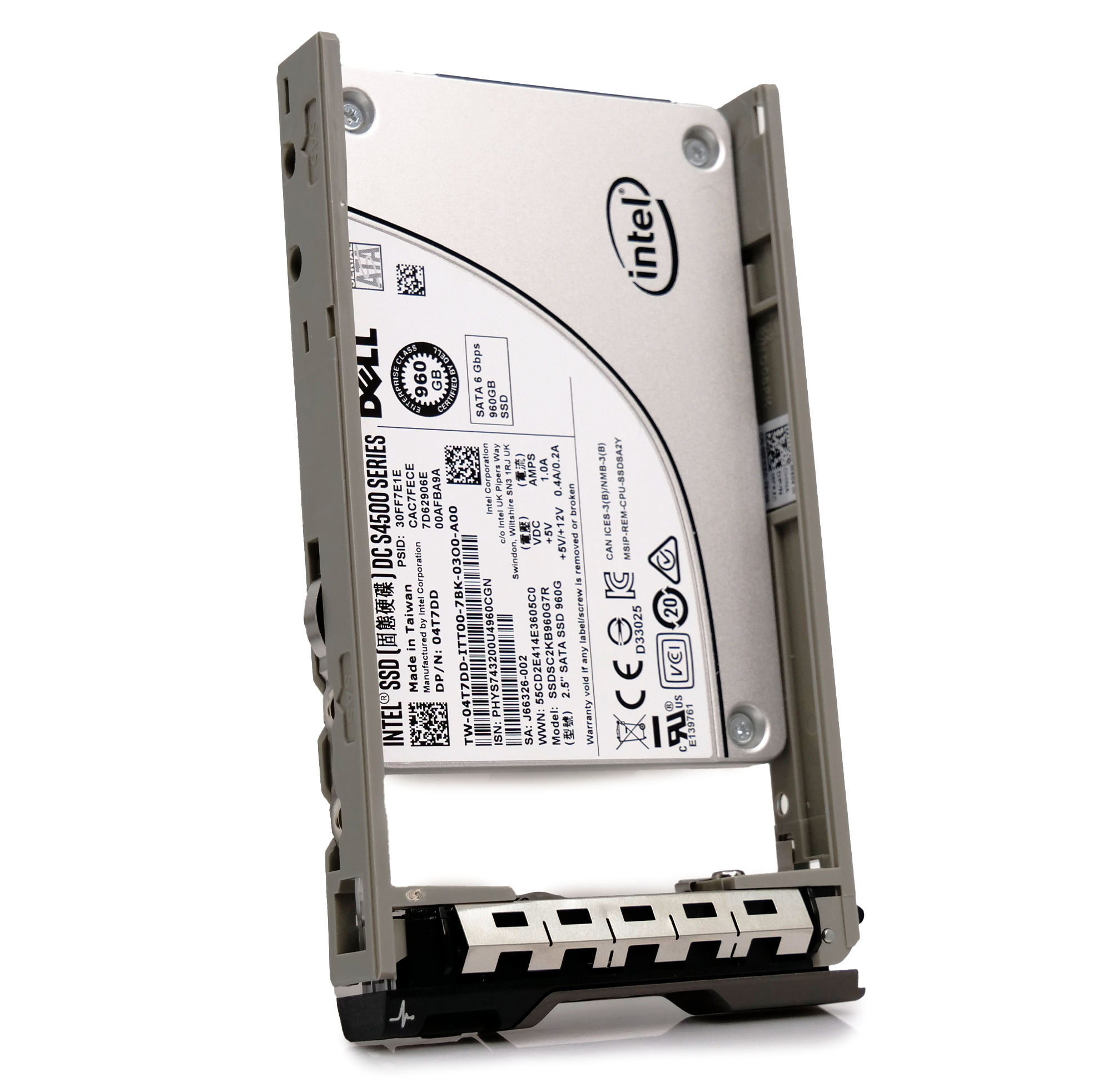 Dell G13 SSDSC2KB960G7R 04T7DD 960GB 1 DWPD SATA 6Gb/s 3D TLC 2.5in Refurbished SSD