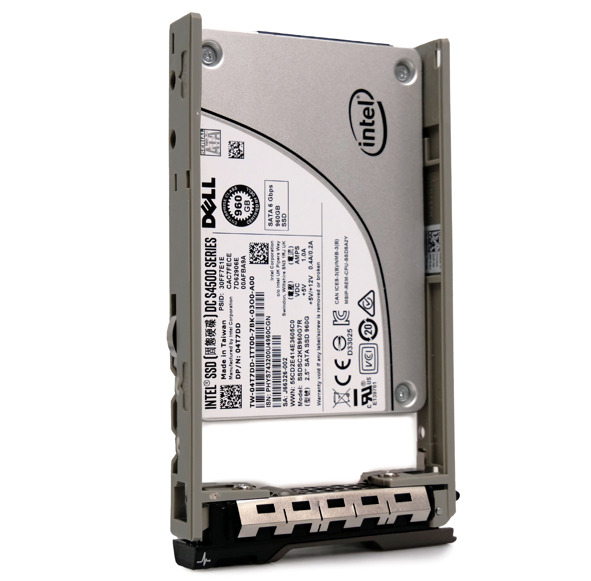Dell G13 SSDSC2KB960G7R 04T7DD 960GB 1 DWPD SATA 6Gb/s 3D TLC 2.5in Refurbished SSD