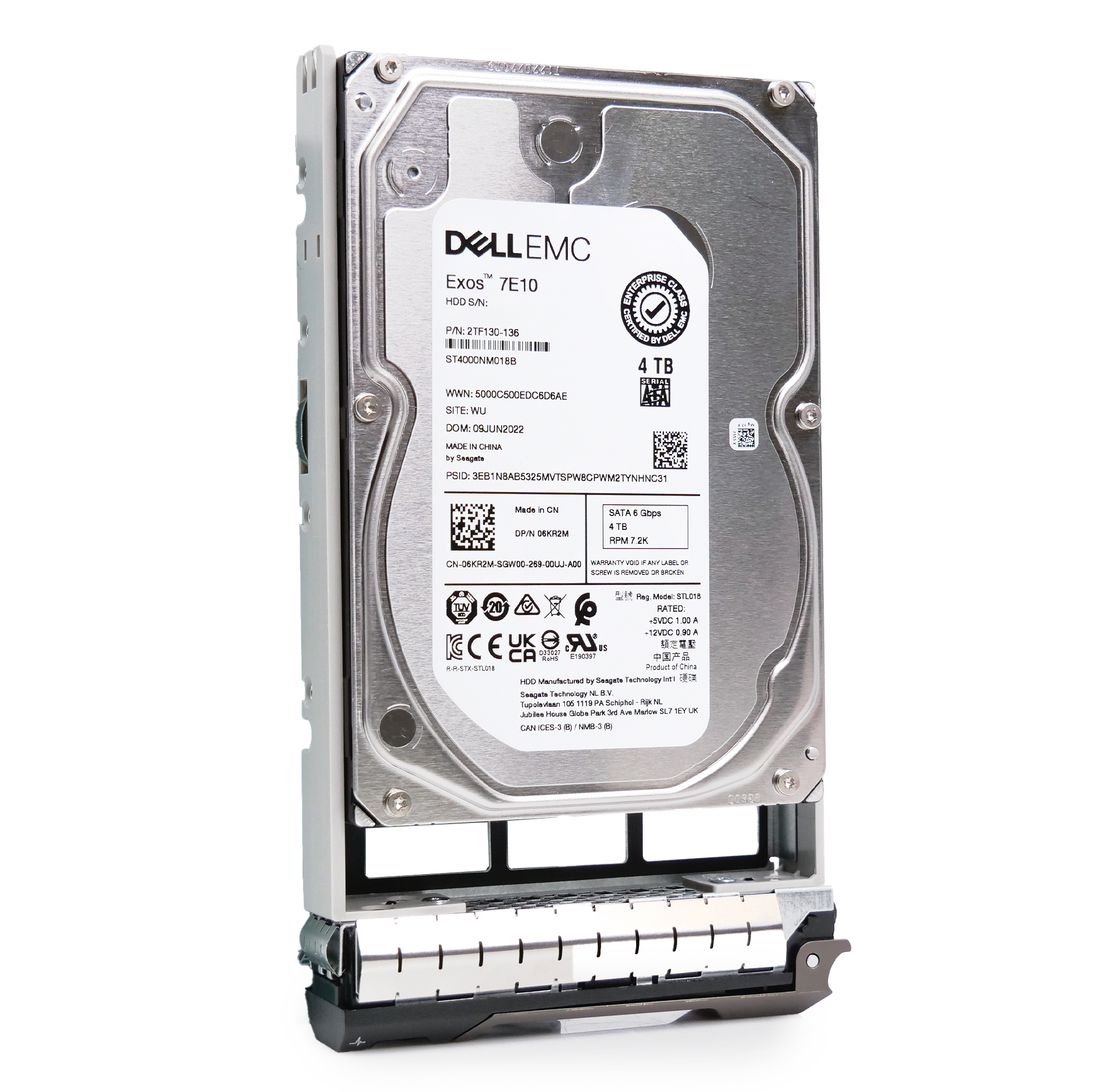 Dell G13 06KR2M 4TB 7.2K RPM SATA 6Gb/s 512n 3.5in Hard Drive