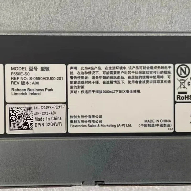 StoneTaskin 096R8Y 02G4WR Original For DELL R520 T420 550W Power Supply 96R8Y CN-096R8Y 2G4WR CN-02G4WR DH550E-S1 DPS-550PB F550E-S0 Tested One Year Warranty Fully Tested Free Shipping