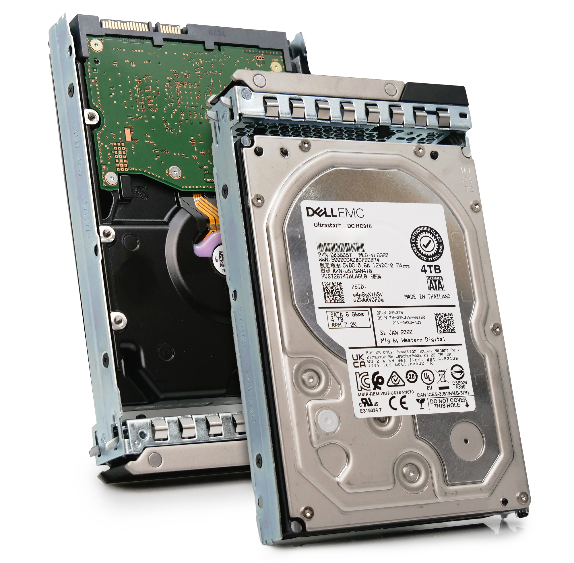 Dell G14 0YH3T9 4TB 7.2K RPM SATA 6Gb/s 512n 3.5in Recertified Hard Drive