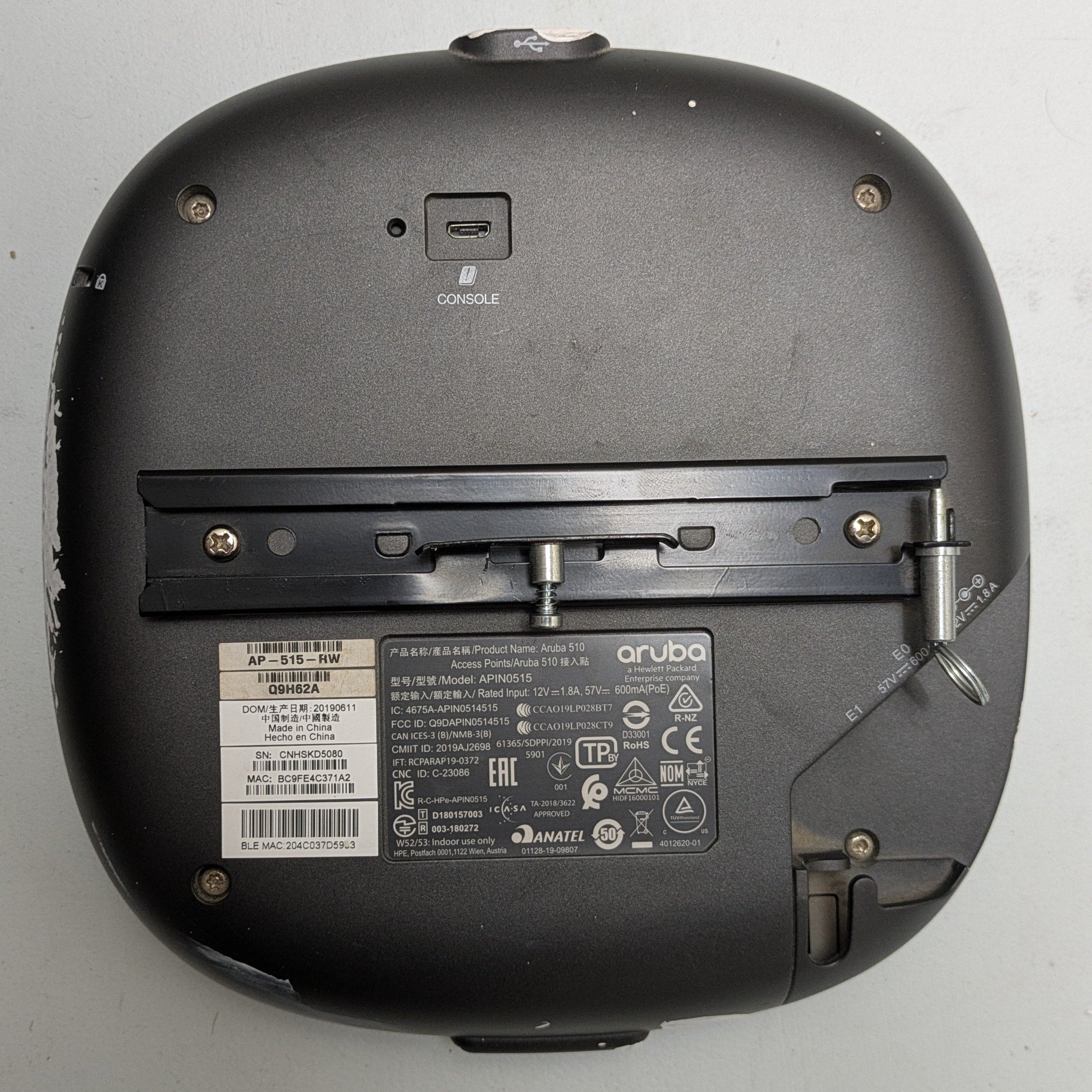 Aruba Q9H62A AP-515-RW Access Point - Side View | Alo Tech Solutions