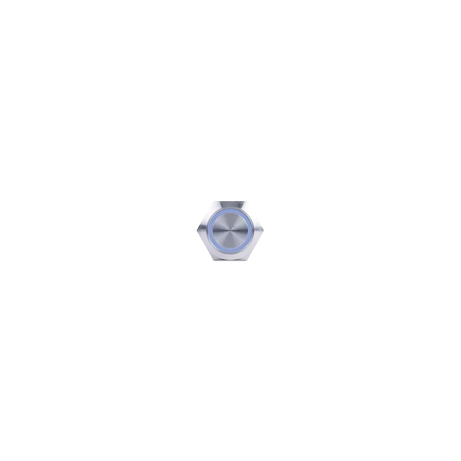 Sierra AV10030B Push-Button Switch, Off/(On), Blue Halo LED