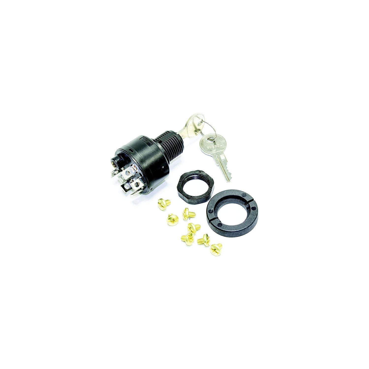 Sierra MP41080 4 Position 5/8" Polyester 6 Screw 1 Boss Terminal 12V 15 Amp, Ignition Starter Switch