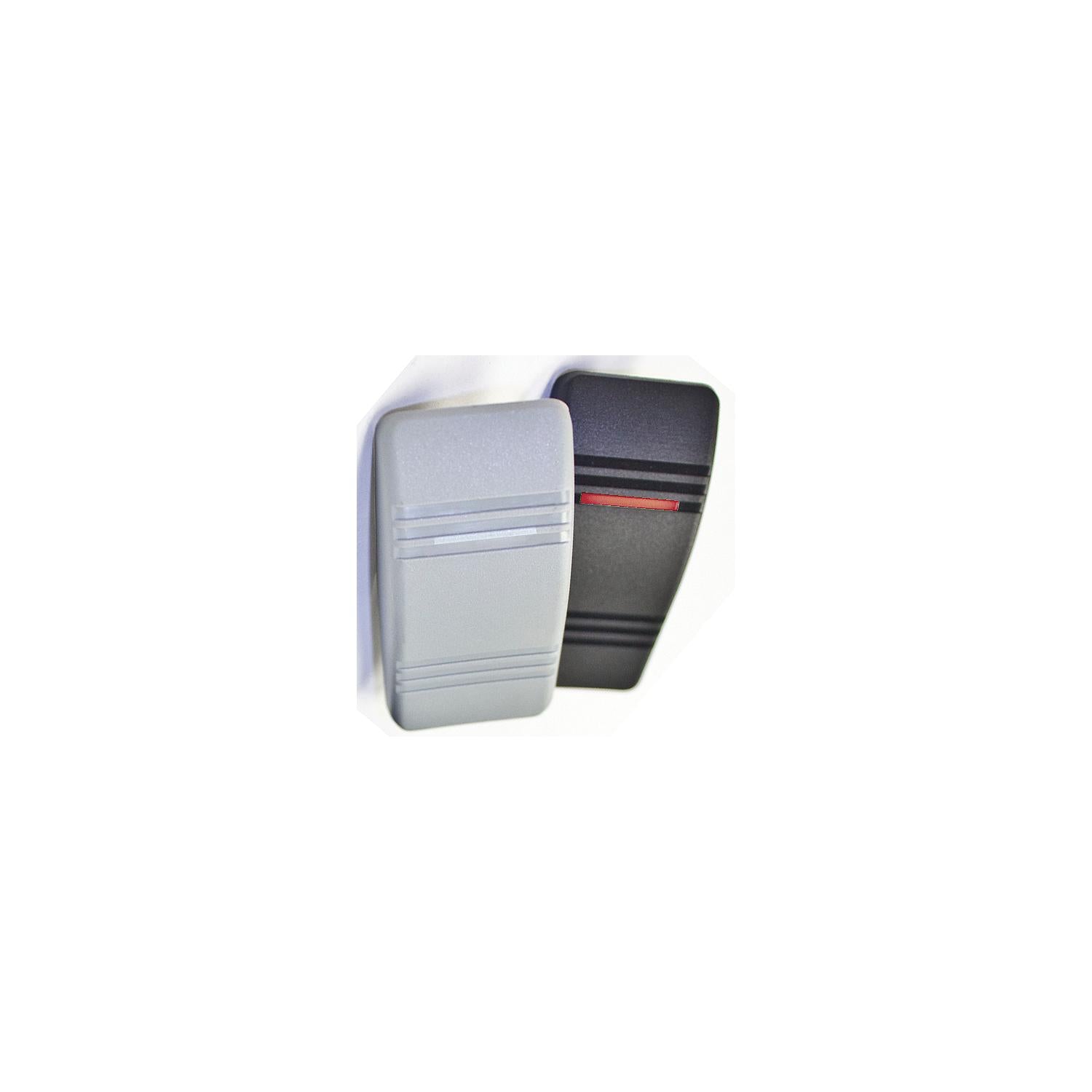 Sierra RK19730TP Contura III Illuminated Weather Resistant Illuminated Rocker, Switch, On/Off/On, Black & Gray
