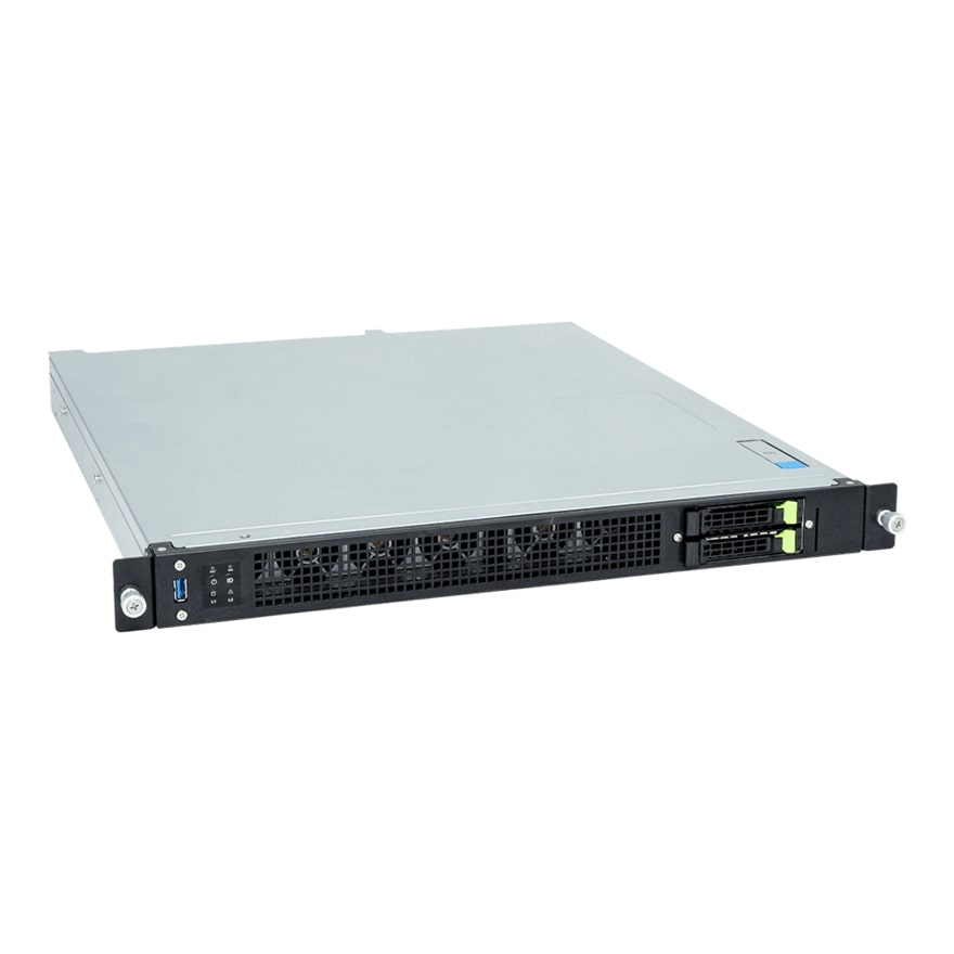 Gigabyte E163-S30 1U Rackmount Single Socket 4th Gen Intel Xeon Scalable Server - Short Depth Edge Platform - 2x Hot-Swap Bays - Redundant PSU