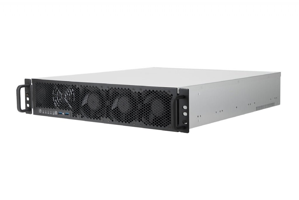 In-Win IW-RL200- 2U Feature Rich Server Chassis with Integrated Water Cooling, Full Height PCIe, Single 1200W Hot-Plug PSU (Dual Capable, Rail Kit