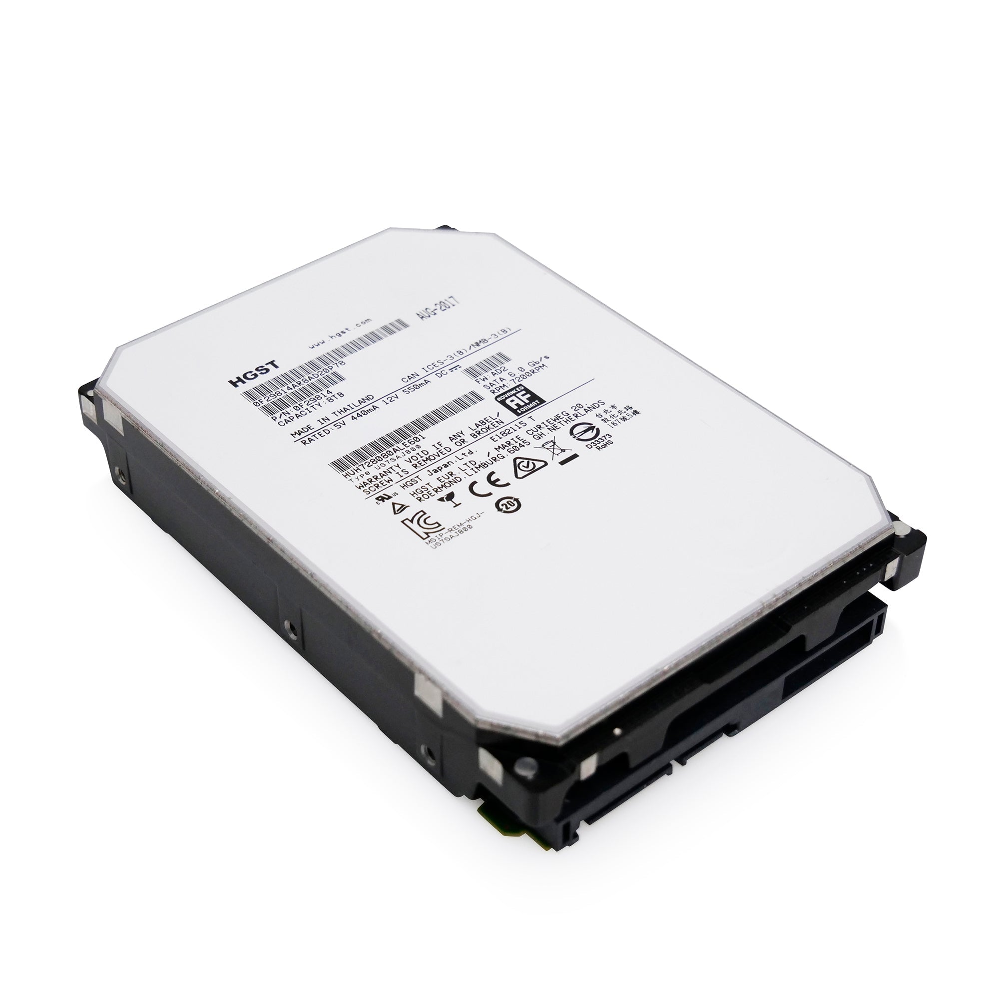 Western Digital Ultrastar He8 HUH728080ALE601 0F23763 8TB 7.2K RPM SATA 6Gb/s 512e 3.5in Refurbished HDD