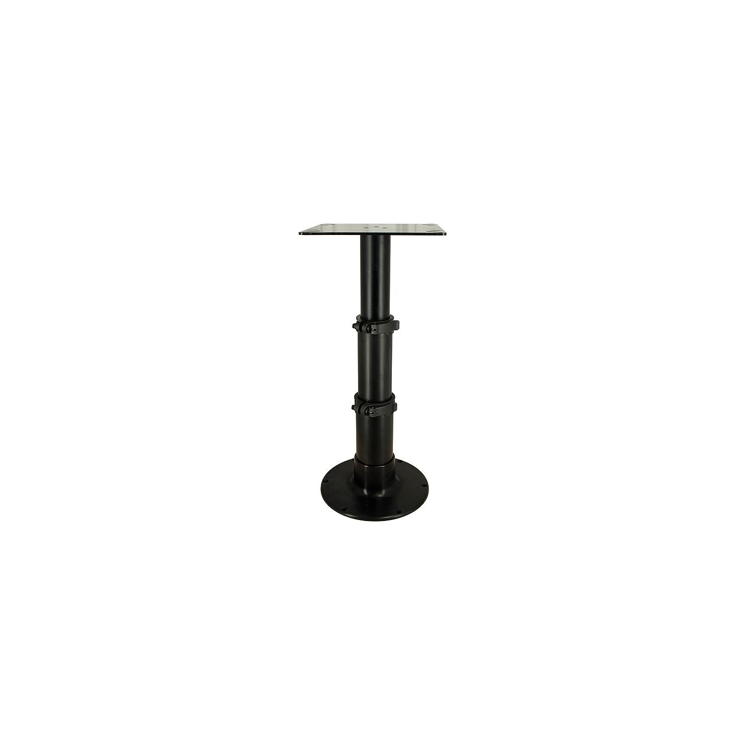 Springfield 1660230-BLK 3-Stage Pedestal, Black Anodized, Includes Square Table Mount/Base, 12-3/4", 20", 28"