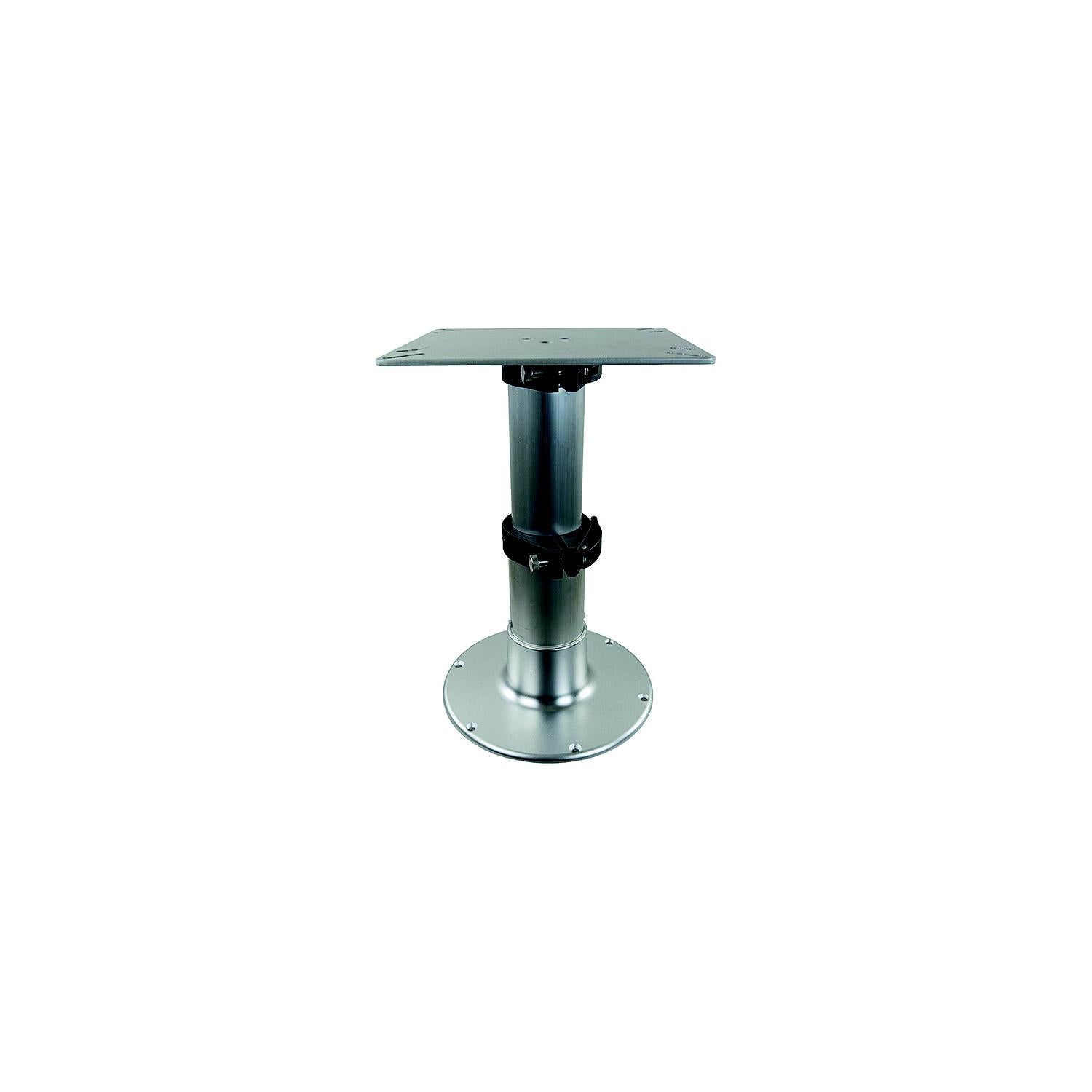 Springfield 1660231 3-Stage Clear Anodized Pedestal Set (Includes Square Table, Mount & Base), 14", 20", 28"