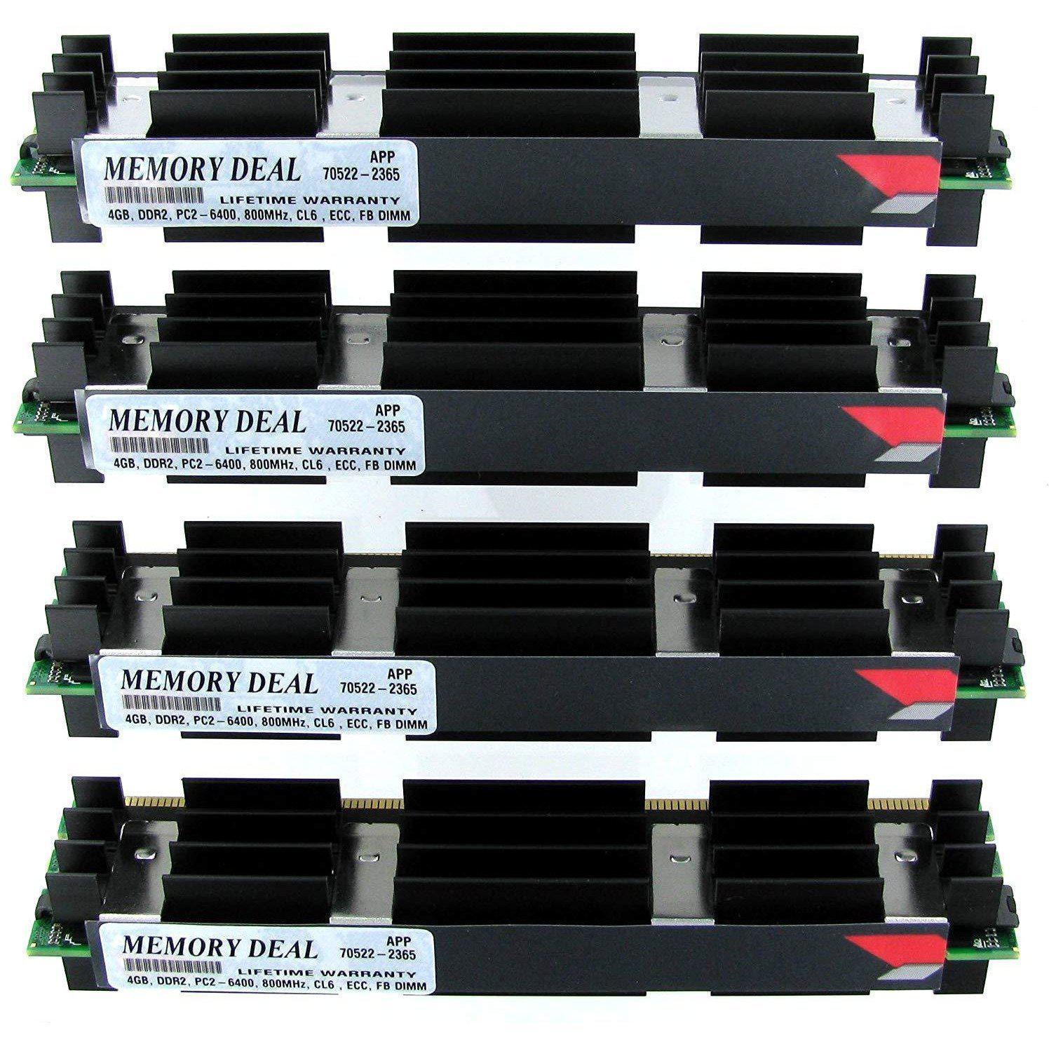 16GB ( 4 X 4 GB ) APPLE MAC PRO 8-CORE / QUAD-CORE 2.8GHZ - 3GHZ- 3.2GHZ INTEL XEON (EARLY 2008) & MAC PRO WORKSTATION 2008 MEMORY DDR2 800 FULLY BUFFERED DIMM RAM PC2-6400-FoxTI