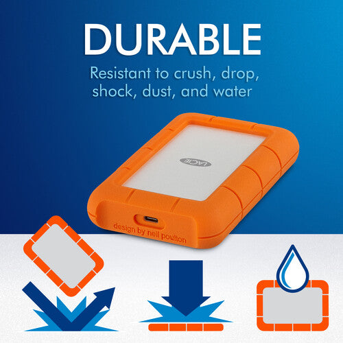 LaCie 5TB Rugged USB-C 3.2 Gen 1 External Hard Drive