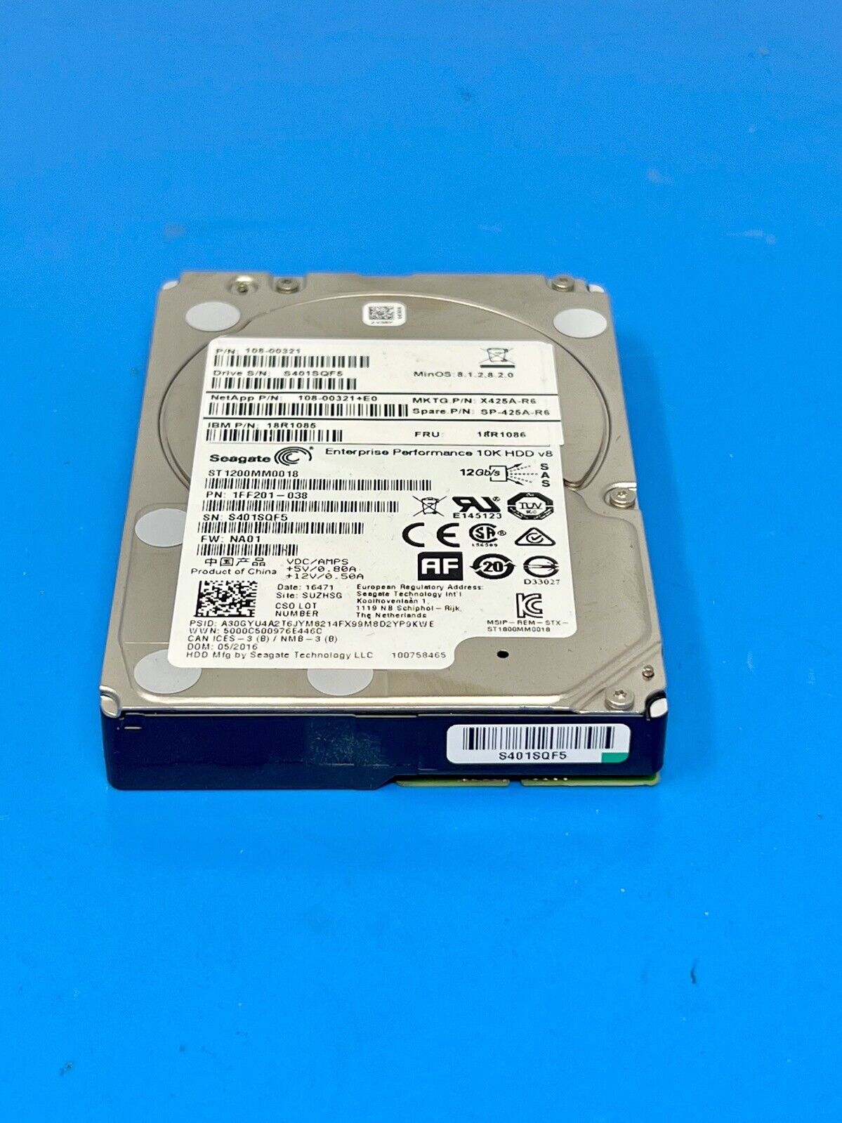1FF200-039 - Disco duro Seagate Enterprise Performance 10K.8 1,2 TB 10000 RPM SAS 12 Gb/s 128 MB de caché (512n) de 2,5 pulgadas