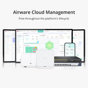 AP-N505, Cloud Managed Wi-Fi 6 802.11ax 3000 Mbps Indoor Access Point, Seamless Roaming & 2 × 2 MU-MIMO Dual Radios, Manageable via Airware, Controller or Standalone (Without PoE Injector