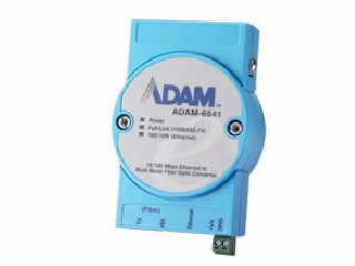 Advantech Ethernet to Multi-Mode Fiber-Optic Converter . Part No. ADAM-6541/ST-AE