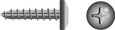 Seachoice SC2749 Phillips Tapping Screw Pan Head, #8 x 3"