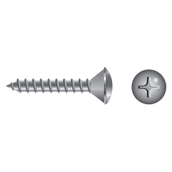 Seachoice BP0595SC 59989 Stainless Steel Phillips Machine Screw Oval Head
