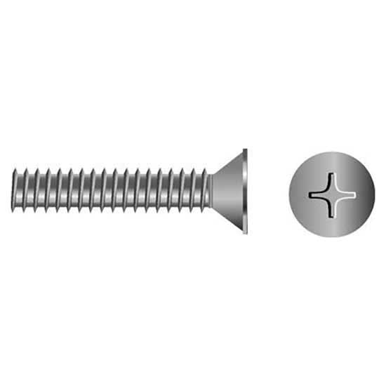 Seachoice MP0768SC Stainless Steel Phillips Machine Screw Flat Head, 10-24 x 1"