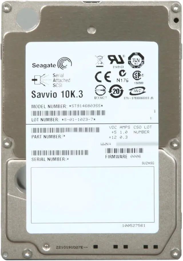 Alt view image 2 of 4 - Seagate Savvio 10K.3 ST9146803SS 146GB 10000 RPM 16MB Cache SAS 6Gb/s 2.5" Internal Enterprise Hard Drive Bare Drive