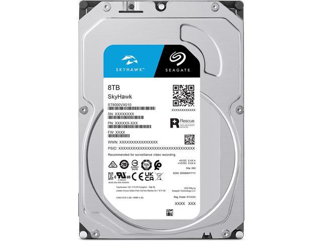 Seagate SkyHawk ST8000VX010 8TB 5400 RPM 256MB Cache SATA 6.0Gb/s 3.5" Hard Drives