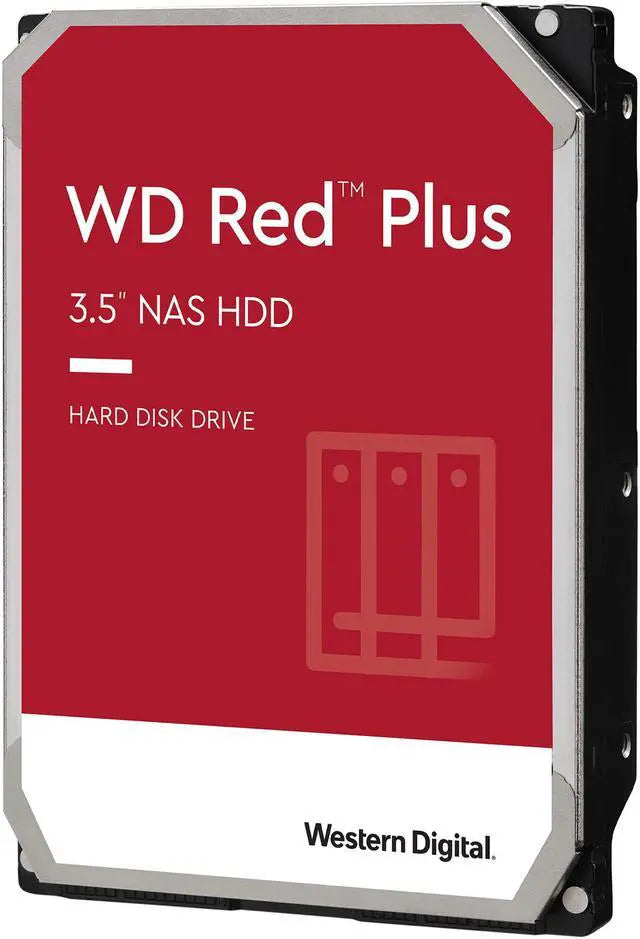 WD Red Plus 10TB NAS Hard Disk Drive - 5400 RPM Class SATA 6Gb/s, CMR, 256MB Cache, 3.5 Inch - WD101EFAX