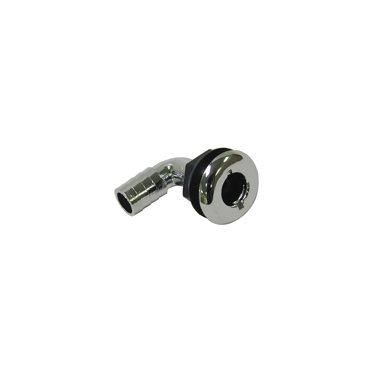 TH Marine TH-1290CP-DP T-H Marine Brite Plate Chrome Plated 90 Degree Thru Hull, for Hose