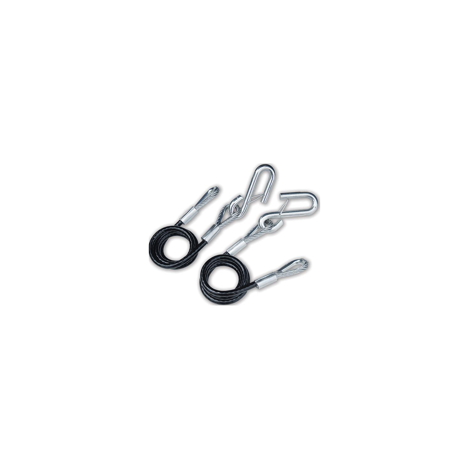 Tie Down Engineering 59537 36" Black Vinyl Jacketed Hitch Cables w/ "S" Hooks, Sold as Pair
