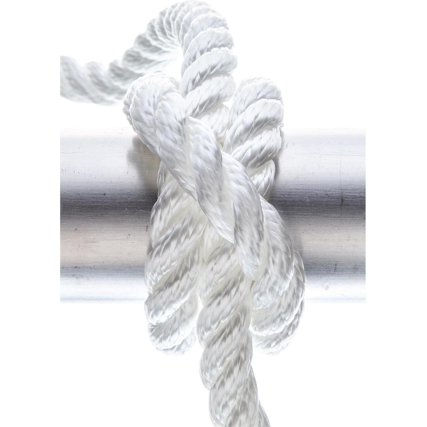 Seachoice 42581 3-Strand Twisted Nylon Dock Line, 1/2" x 30', White