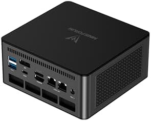 MINISFORUM AI X1 Pro-370 Mini PC AMD Ryzen AI 9 HX 370(12C/24T 96GB DDR5 2TB SSD Desktop Computer, HDMI|DP|2xUSB4 Output, 2xRJ45 Port, WiFi7, BT5.4, AMD Radeon 890M Graphics, Copilot Support AI PC