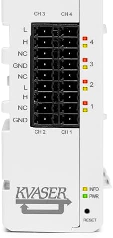 Kvaser DIN Rail SE400S-X10 Multichannel Ethernet to CAN/CAN FD Interface