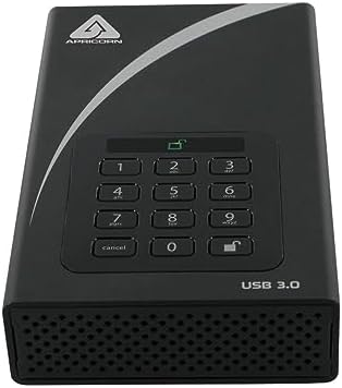 Apricorn 2TB Aegis Padlock DT 256-Bit Encrypted USB 3.0 Hard Drive (ADT-3PL256-2000)|B006U6LYMG