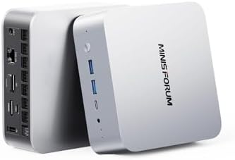 MINISFORUM AI X1 Pro-370 Mini PC AMD Ryzen AI 9 HX 370(12C/24T 96GB DDR5 2TB SSD Desktop Computer, HDMI|DP|2xUSB4 Output, 2xRJ45 Port, WiFi7, BT5.4, AMD Radeon 890M Graphics, Copilot Support AI PC