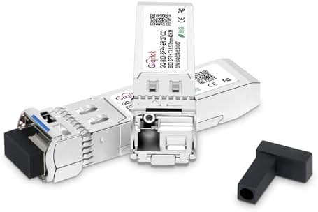 1 Pair 10GBASE-BX60-UD BiDi SFP+ Module, TX 1270nm/1330nm, RX 1330nm/1270nm, 60km DOM Simplex LC/UPC SMF Optical Transceiver Networking Mini Gbic for Dell GP-SFP-10GBX-U-60/ GP-SFP-10GBX-D-60|B0DQ7LLWCR