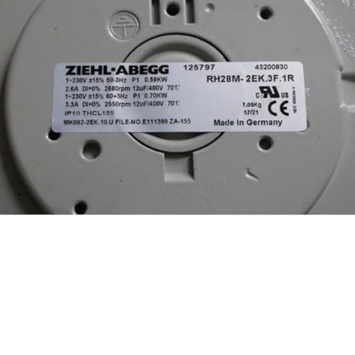 RH28M-2EK.3F.1R 230V 2.6/3.3A 0.59/0.70W Fan -2680/2550RPM 28CM Cooling Fan