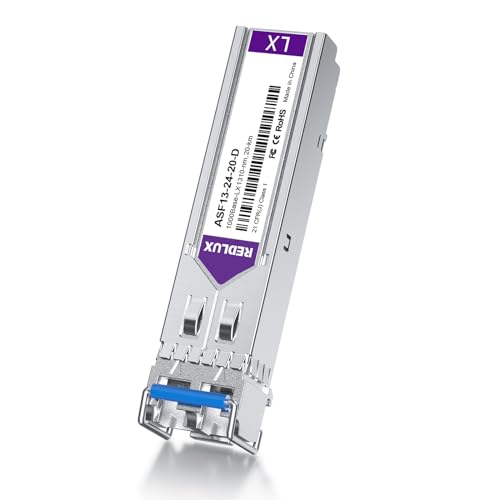 REDLUX 1G SFP Transceiver, 1000Base-SX SFP Module, 850nm MMF, Dual LC Connector, up to 550-meter, Compatible for Cisco SFP-1G-SX, Meraki, Ubiquiti UniFi, Fortinet, TP-Link, Netgear and More|B0CZ3ZS5GB