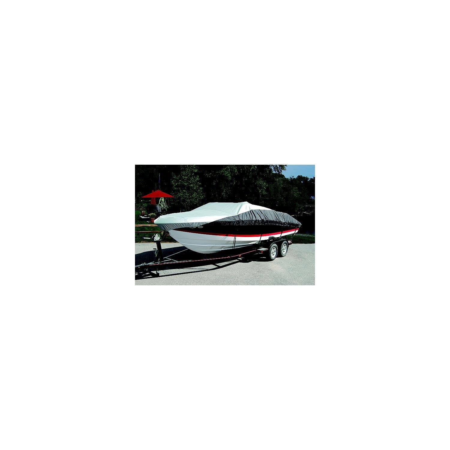 Taylor Made 70905 BoatGuard Eclipse Two-Tone Boat Cover, Heavy Duty Polyester, Includes Storage Bag, Tie-Downs, Support Pole