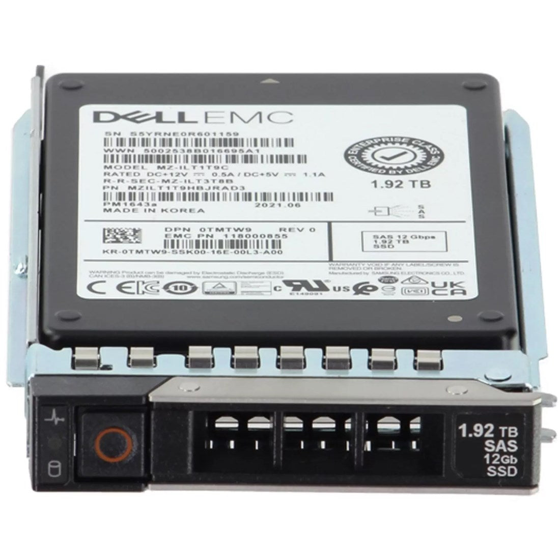 Dell TMTW9 1.92TB SAS 12Gbps Read Intensive 1DWPD 2.5Inch SSD