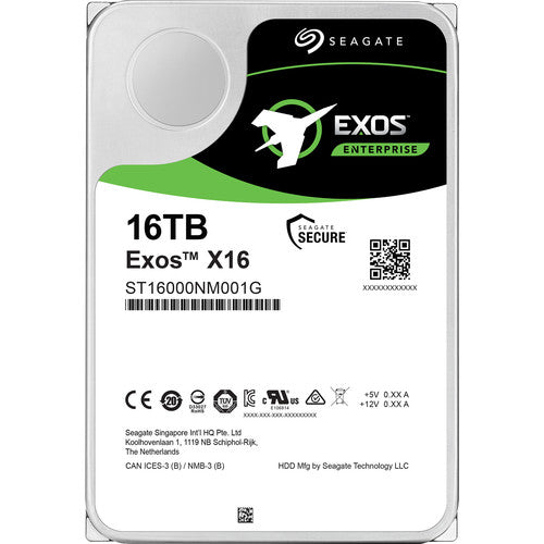 SEAGATE ST16000NM001G Exos X16 16tb SATA 6Gb/s 3.5inch hard drive