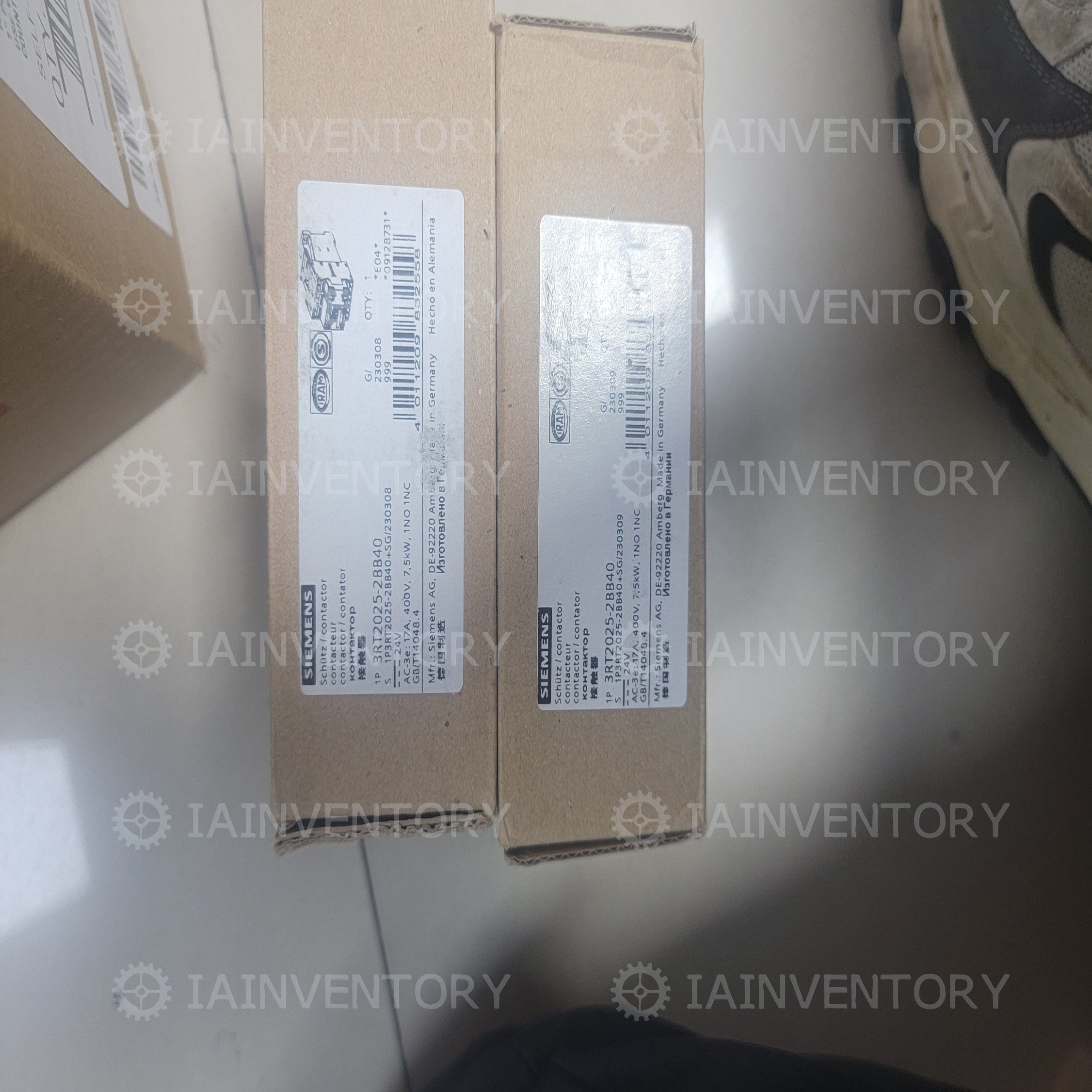 Siemens 3RT2025-2BB40 Sirius 3RT Contactor (AC-3, 17A, 400V, 3?, 24VDC Coil)