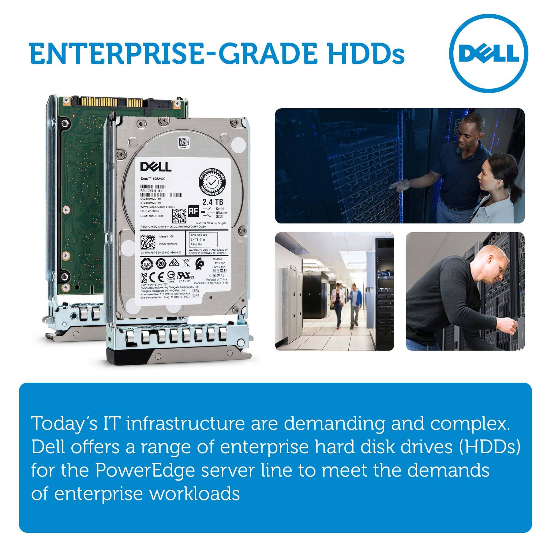 Dell G14 400-AUTO 2.4TB 10K RPM SAS 12Gb/s 512e 2.5" Hard Drive