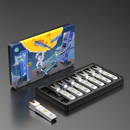 10GTEK 1.25G SFP-T, 1000BASE-T Copper SFP, SFP to RJ45 SFP Module Transceiver for Cisco SFP-GE-T, Meraki, Fortinet, Ubiquiti UniFi UF-RJ45-1G, D-Link, Supermicro, Netgear, TP-Link and More|B00U77IJ2M