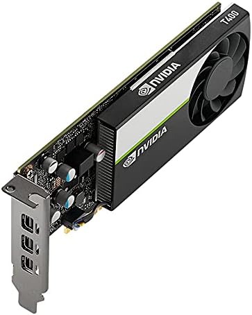 PNY NVIDIA T400 4GB Professional Graphics Card 4GB GDDR6 PCI Express 3.0 x16, Single Slot, 3X Mini-DisplayPort, 8K Support, Ultra Silent Active Fan, Black