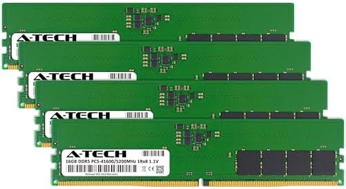 A-Tech 32GB DDR5 4800MHz PC5-38400 CL40 UDIMM 2Rx8 Dual Rank 1.1V Non-ECC Unbuffered DIMM 288-Pin Desktop PC/Computer RAM Memory Upgrade Module|B0B17JW787