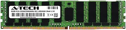 A-Tech 64GB Kit (2x32GB) DDR4 2400MHz PC4-19200 ECC LRDIMM 4Rx4 Quad Rank 1.2V Load Reduced DIMM 288-Pin Server RAM Memory Upgrade Modules (A-Tech Enterprise Series)|B0BPN3X471