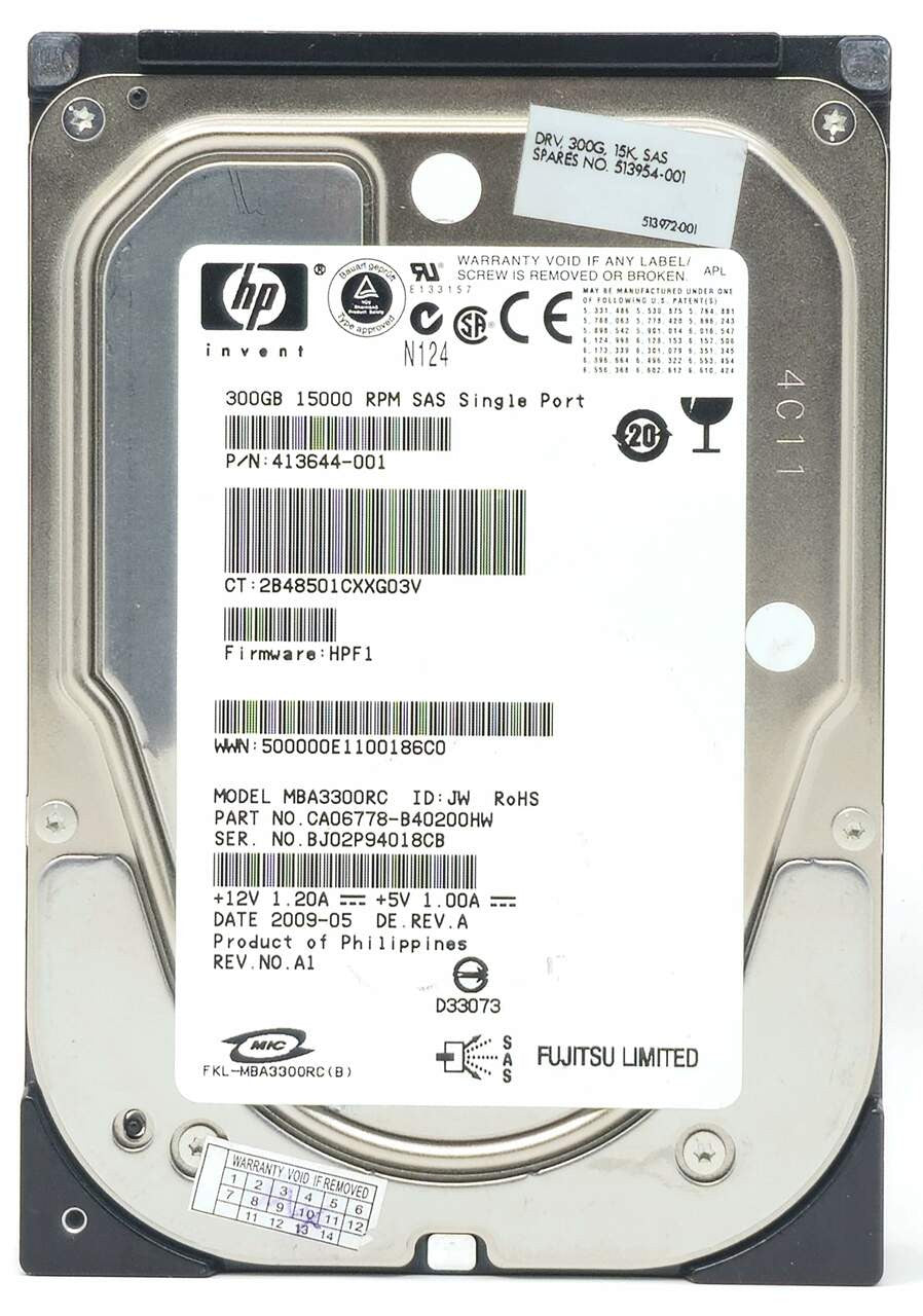 HPE MBA3300RC - 300GB 15K RPM SAS 3.5" Hard Disk Drive (HDD)