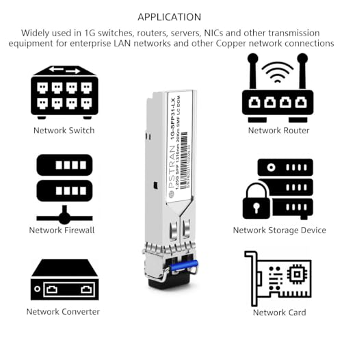 1000BASE-SX SFP Optical Transceiver Module Compatible with HPE Aruba J4858D J4858DCM JL745A Q8N53A ProCurve J4858C J4858B J4858A 850nm 550m DDM Duplex LC MMF 10pcs/Pack|B09MTS8WKP