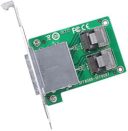 H!Fiber 12G Internal PCIe Controller Card, 8 Ports 12Gb/s SATA + SAS HBA Card, Broadcom's 3008 Chip, PCI Express 3.0 X8, 2X Mini SAS SFF-8643 Ports, Same as 9300-8I with Low Profile Bracket|B0BTM28KFJ