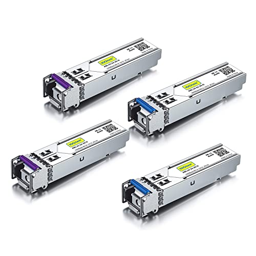 10Gtek 1.25G SFP Transceiver 1000Base-LX, 1310nm SMF SingleMode Fiber Optic Module, up to 10 km, for Cisco GLC-LH-SMD, Meraki MA-SFP-1GB-LX10, Ubiquiti UniFi, Fortinet, Mikrotik, TP-Link, Pack of 2|B08BP6MX14