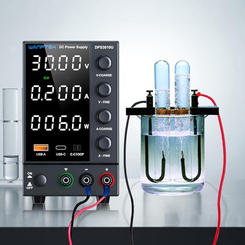 DC Power Supply Variable 0-30V 0-10A, Adjustable Switching Regulated Bench Power Supplies with Encoder Coarse & Fine Knob, 3.6A USB & Type-C Quick-Charge, OCP Overcurrent Protection